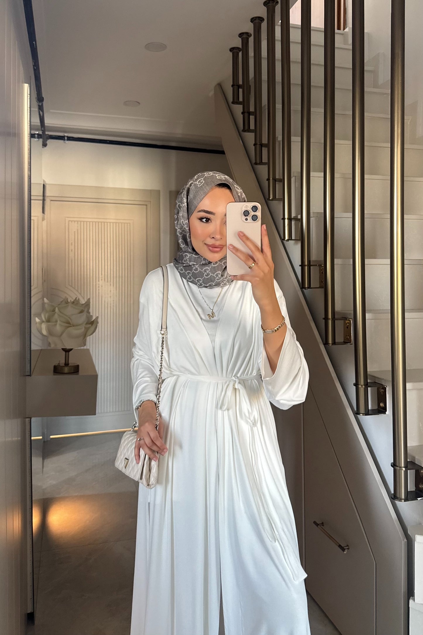 Oversize üçlü takım - beyaz