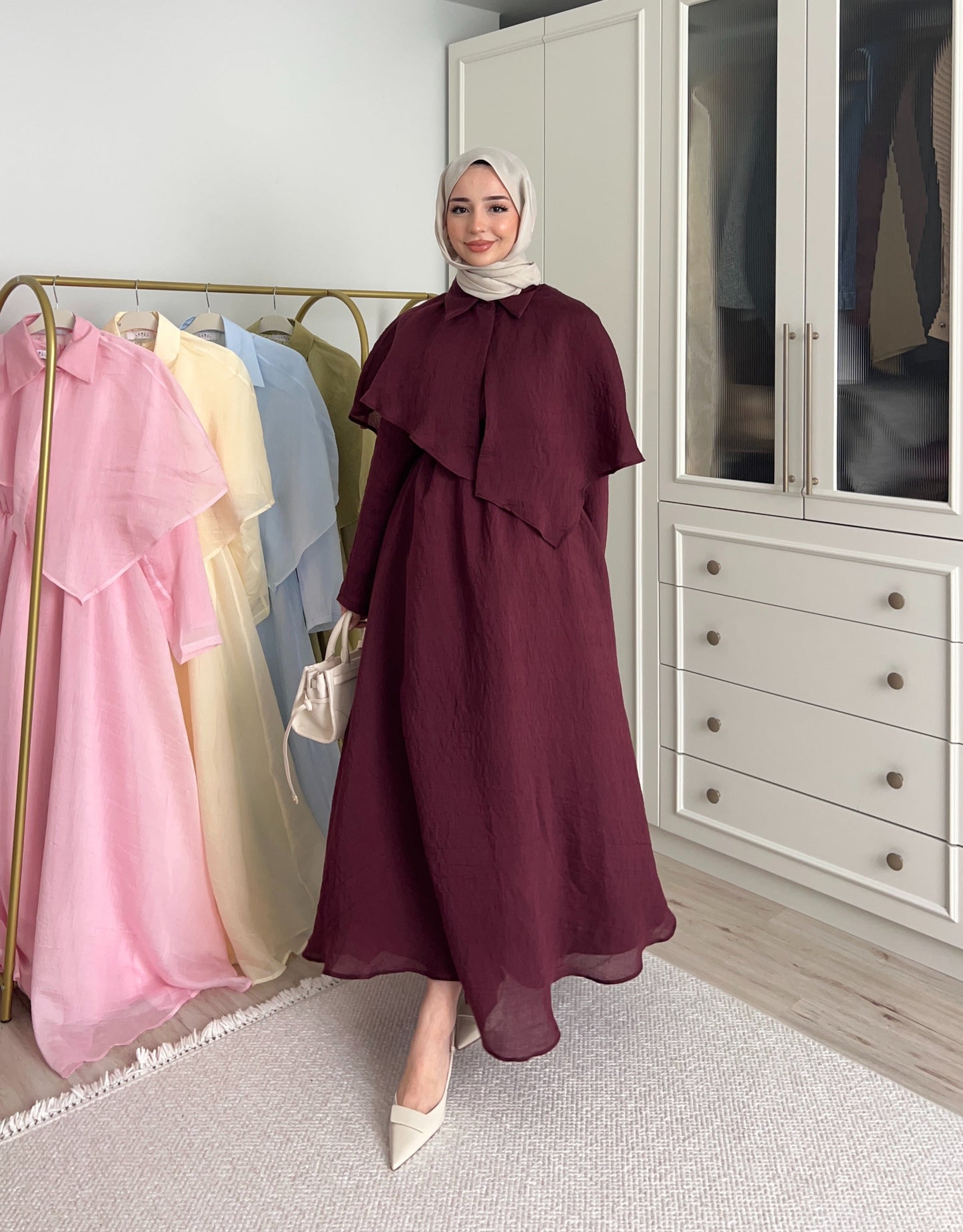 Sindy elbise - bordo