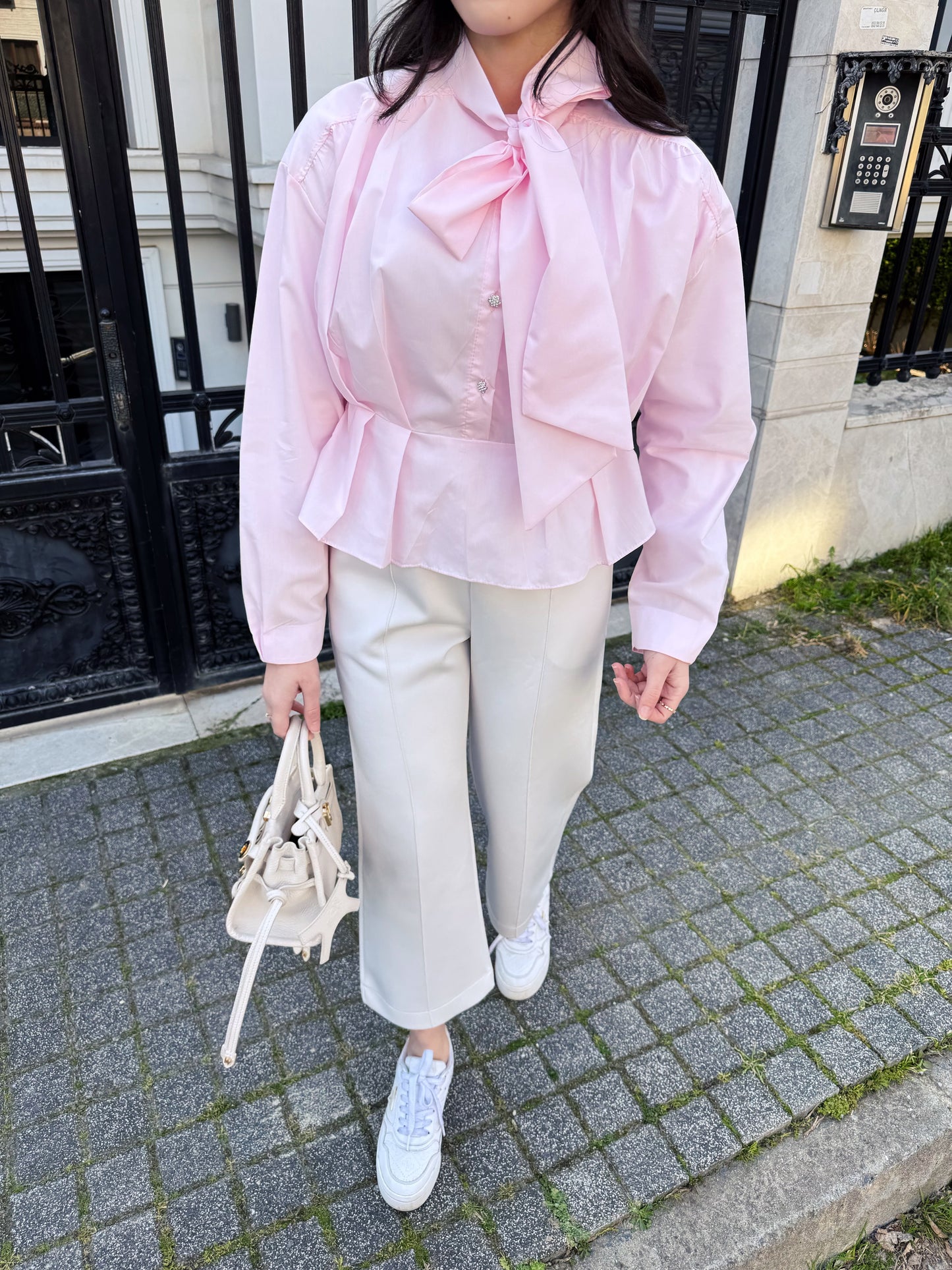 Lorisa gömlek - pembe