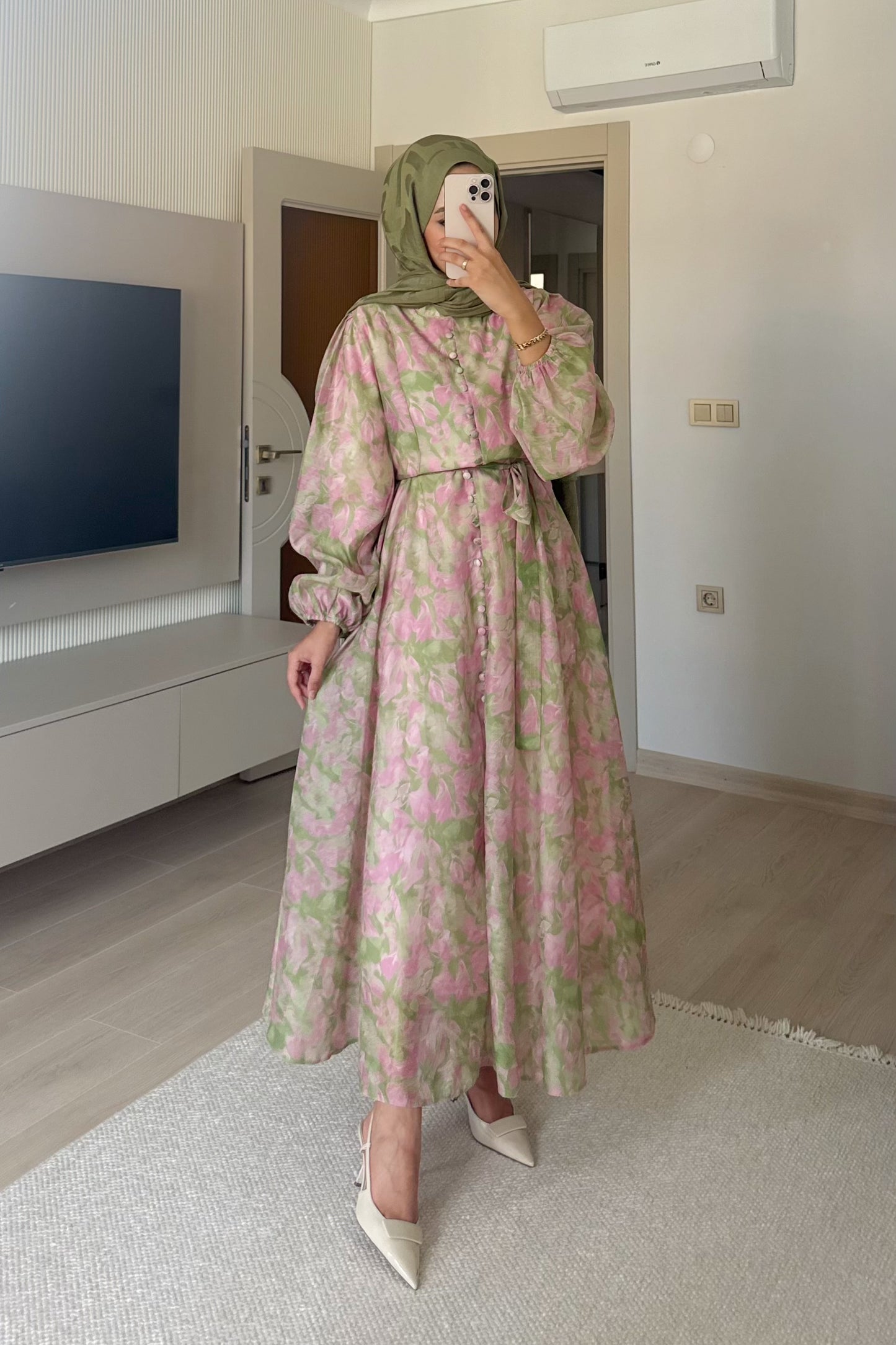 Marmaris elbise - pembe