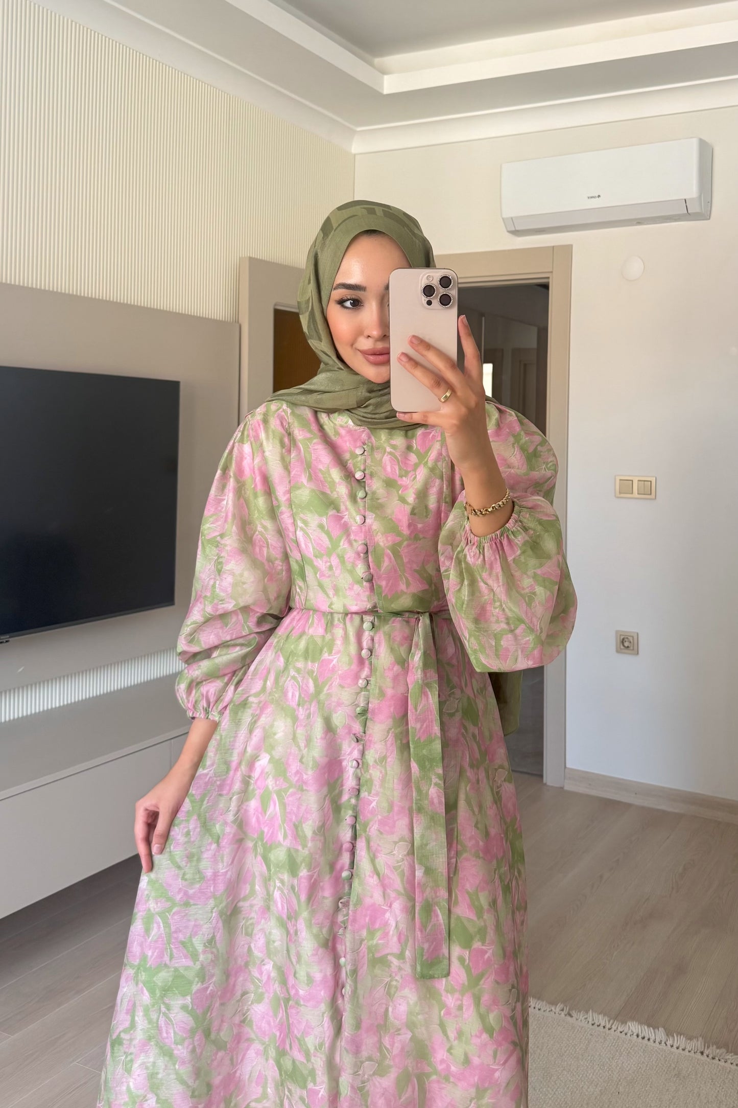 Marmaris elbise - pembe
