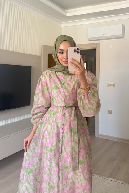 Marmaris elbise - pembe