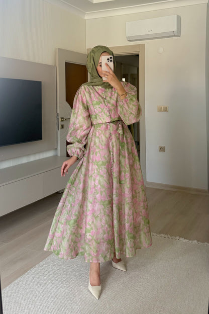 Marmaris elbise - pembe