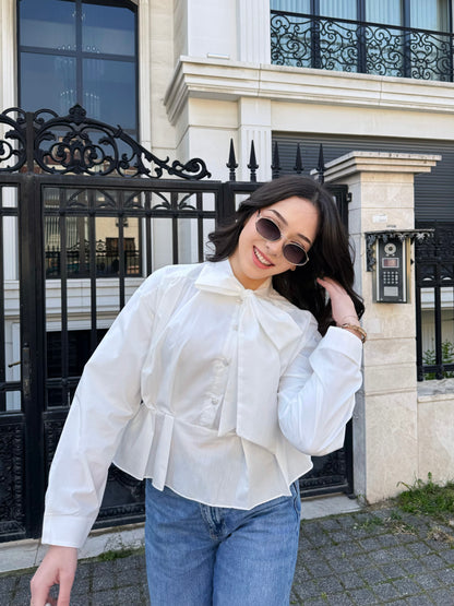 Lorisa gömlek - beyaz